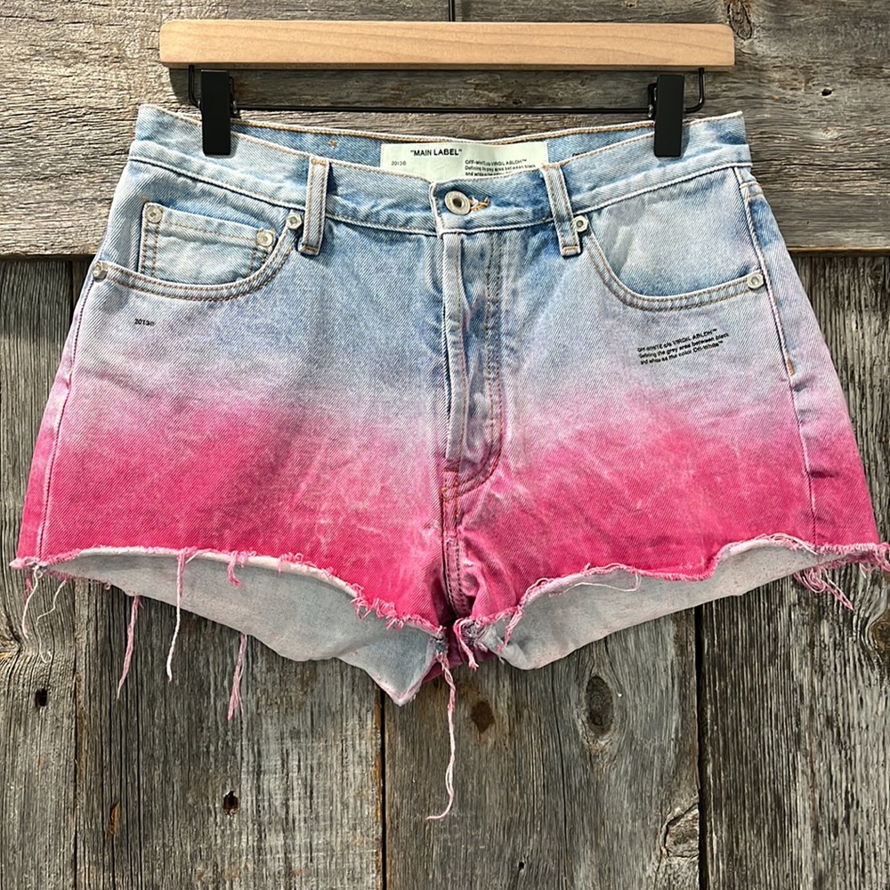 OFF-WHITE Degrade Denim Shorts